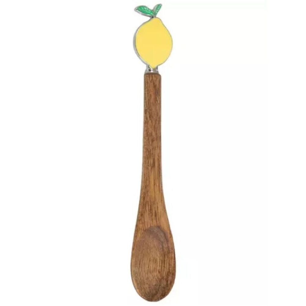 New Market Square Lemon Mini Wood Spoons 4 pc